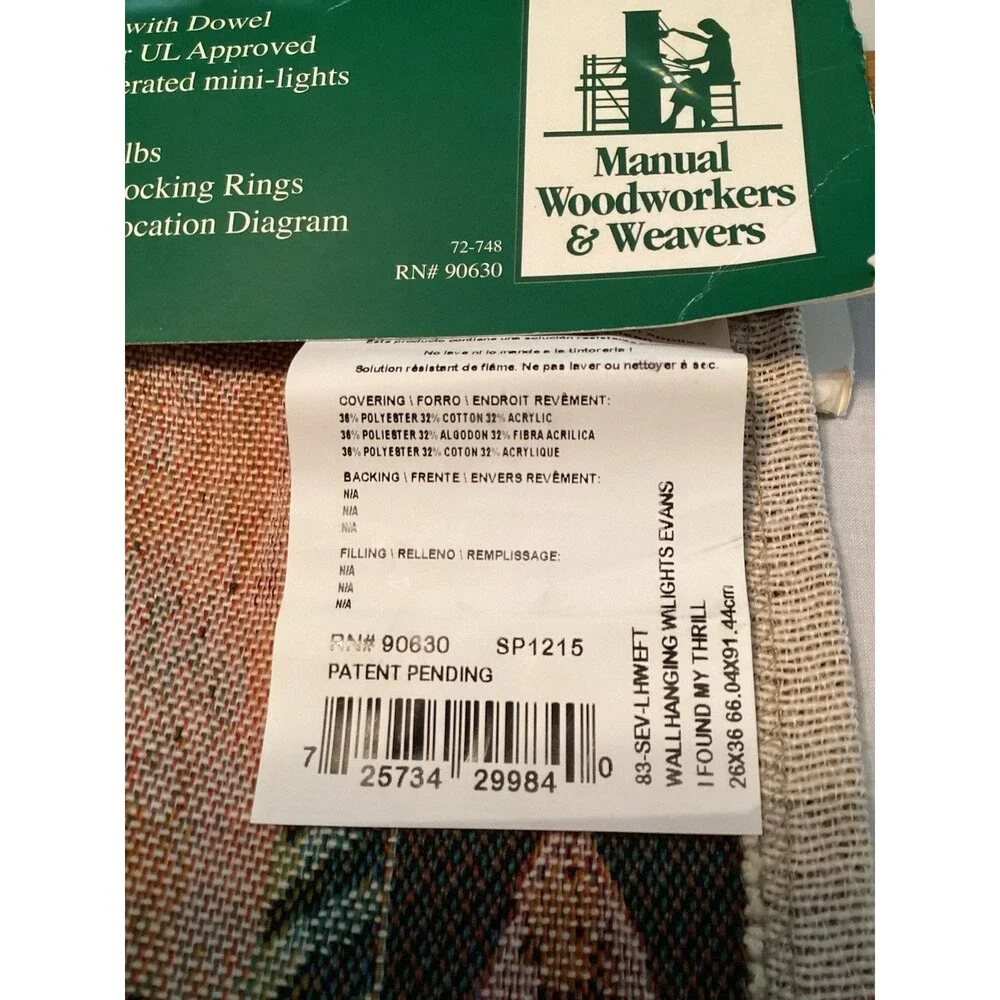 Snowman Wall Hanging Tapestry With Lights Manual Woodworkers & Weavers 26